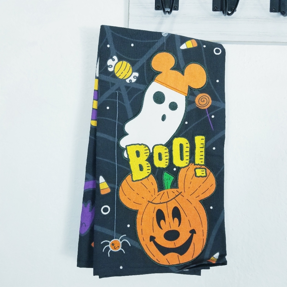 Disney Parks Halloween Tea Towel NEW Spooky Season Disney